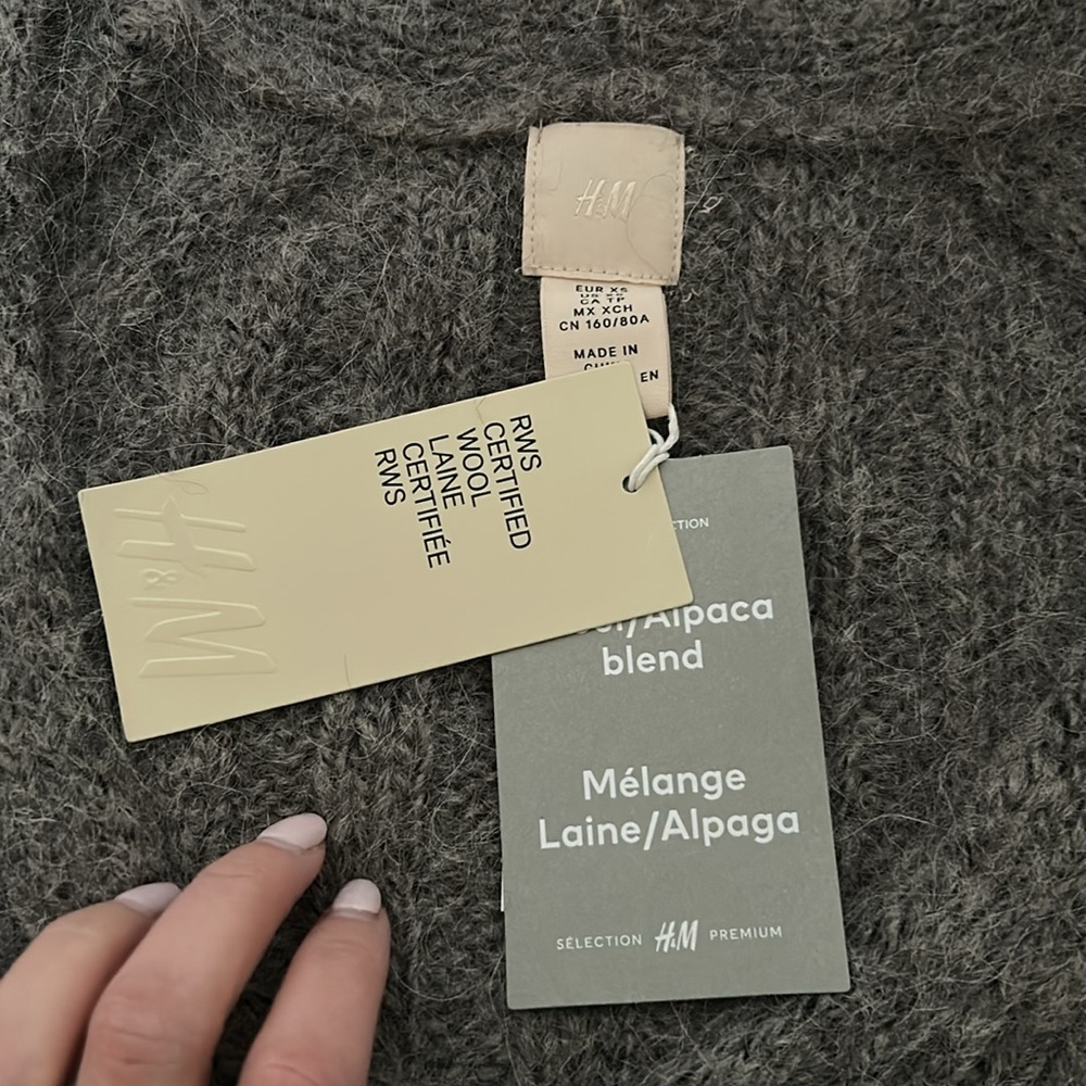H&M Wool-Alpaca Blend V-Neck Sweater - NWT - Picture 3 of 6